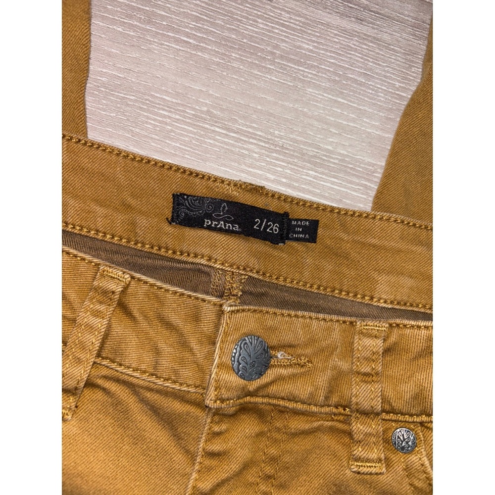 Prana Kara Skinny Jeans Womens 2 Gingerbread Brown Organic Cotton Blend Pants - Picture 3 of 8